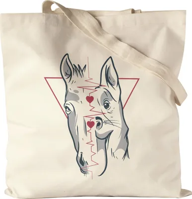 Produktbild von Hund Pferd Stoffbeutel Jutebeutel Canvas Tierliebhaber Pferdeliebhaber Pferdeflüsterer Hundeliebhaber Reiten Hobbie Liebe Tiere