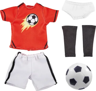 Produktbild von Kruselings Puppenkleidung Michael Fuball Outfit rot fr Babypuppen