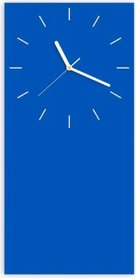 Produktbild von Wanduhr aus Glas mit Motiv Blauer Hintergrund I- 30 x 60 cm - inkl. Aufhängesystem