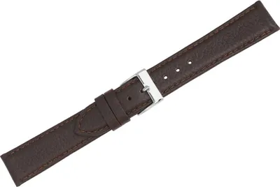 Produktbild von Herzog Kalb Classic XL > Uhrenarmband braun > Leder genarbt Verlauf, Stegbreite:22mm, Schließe:Silbern