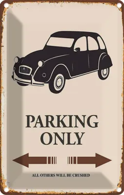 Produktbild von vianmo Blechschild 30x20 cm Auto Parking only all others Garage Werkstatt
