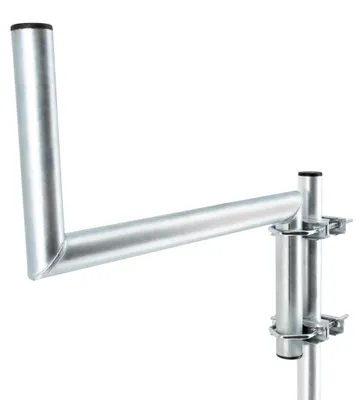 Produktbild von PremiumX Z-Ausleger 50cm Ø 42mm Stahl mit Schellen SAT Mast Ausleger