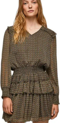 Produktbild von Pepe Jeans Damen Kleid Lara ausgestellter Mini XS