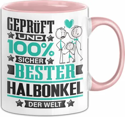 Produktbild von Halbonkel Geschenk Lustiger Spruch für Halbonkel Geschenkidee Bester Halbonkel Der Welt (Rosa)
