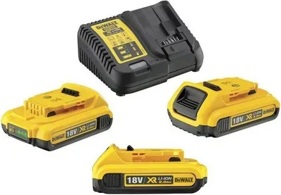 Produktbild von DeWALT XR DCB115D3-QW - Batterieladegerät + Batterie 3 x - 2 Ah