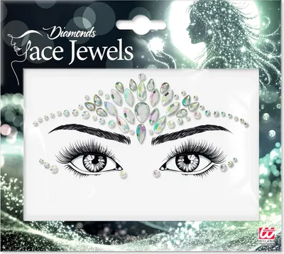 Produktbild von Face Jewels "Diamonds" | Mehrfarbig - Selbstklebende Glitzersteine