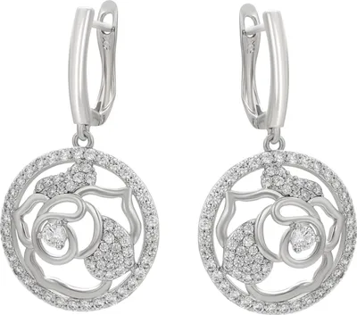 Image de Boucles d'oreilles Joella pour femmes - argent, taille unique