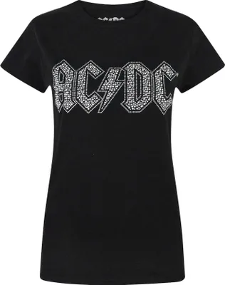 Produktbild von AC/DC - T-Shirt Logo für Damen RO560 (S) (Schwarz)