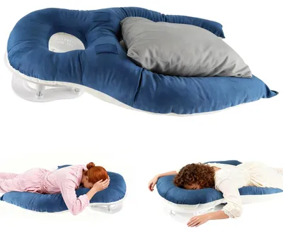 Produktbild von Ergonomisches Gesichtskissen - Memory Foam - Verstellbare Kopfstütze - Für Bauchschläfer