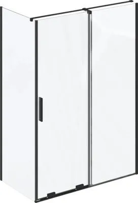 Productafbeelding van Zijpaneel voor douchedeur RAVAK Roll, 90 cm, zwarte framekleur, helder glas, model X90V70300Z1
