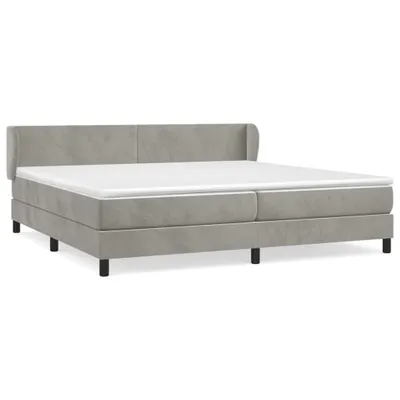 Immagine prodotto di vidaXL Letto a molle con materasso grigio chiaro 200x200 cm in velluto