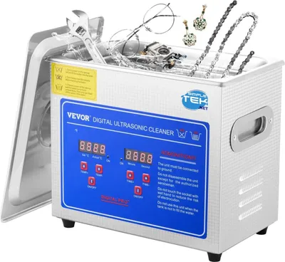 Image de VEVOR Nettoyeur à ultrasons 3L avec chauffage et minuterie numérique pour un nettoyage efficace