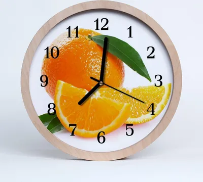 Produktbild von Holzuhr 20fi cm wanduhr - Orangen Obst