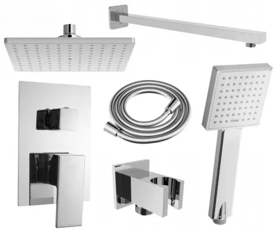 Zdjęcie produktu dla Mexen Uno DR45 Zestaw Prysznicowy Chrom Kwadratowy