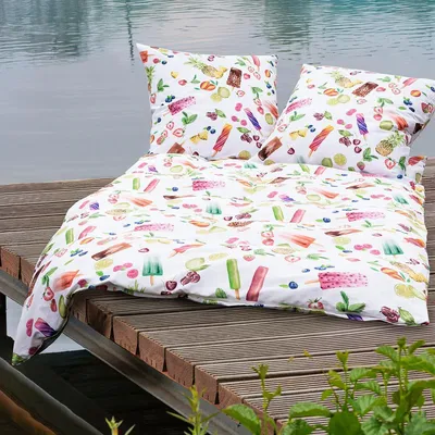 Produktbild von Janine Mako-Satin Bettwäsche modern art S 42164-09 multicolor 155x220 cm + 80x80 cm