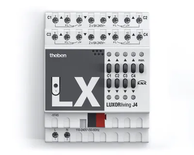 Produktbild von THEBEN AG Theben Jalousieaktor LUXORliving J4 4fach 4800450