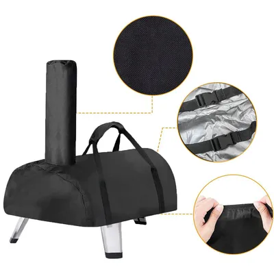 Produktbild von Pizzaofen Abdeckung für Ooni karu 16, Wasserdicht Wetterfeste Pizzaofen Tragetasche Oxford-Stoff Pizzaofen Tragetasche,32.6*20.4*13.3inch