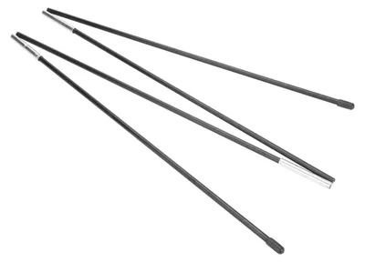 Imagen del producto de Varilla para tienda de campaña, ligera, de fibra de vidrio, con 4 segmentos, juego completo, diseño de punta, para tiendas de campaña de 2x2 metros