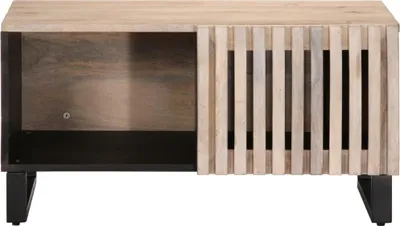 Immagine prodotto di vidaXL Tavolino bianco 80x51x40 cm in legno massiccio di mango