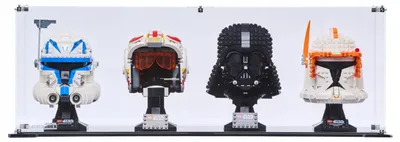 Obrázek produktu pro Černá vitrína pro 4 helmy LEGO® ze série Star Wars, Marvel Super Heroes a DC
