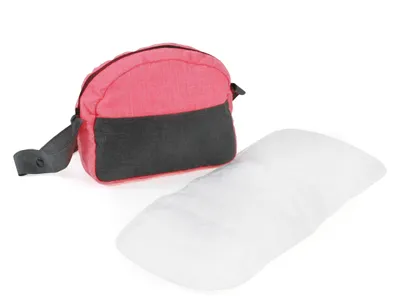 Produktbild von Bayer Chic 2000 Puppen-Wickeltasche - Zubehör Babypuppe rosa grau