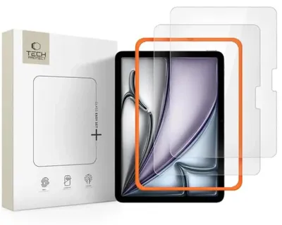Zdjęcie produktu dla Szkło Hartowane Tech-Protect Easy Set+ 2-Pack Na Ipad Air 11" 2024 / 2025 - Przezroczyste