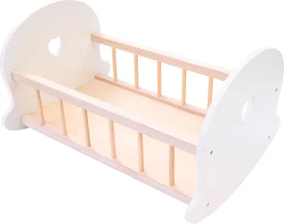 Obrázok produktu pre Kolíska pre bábiku, ružová/biela