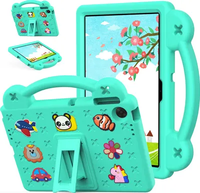 Produktbild von Schutzhülle für Lenovo Tab K10 2nd 10,1" TB-311FU/Tab Tablet 10,1 2025 Niedliche Hülle für Kinder, Stoßfest mit Griff und Ständer Grün