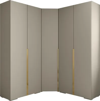 Produktbild von MEBLE KRYSPOL Inova 1 Möbelset Garderobe, 236,7x281,7x47cm - Kaschmir, Gold