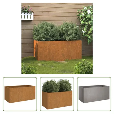 Immagine prodotto di The Living Store Fioriera 62x30x29 cm in acciaio Corten
