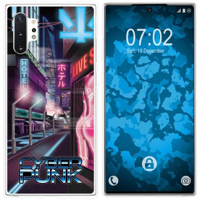 Produktbild von PhoneNatic Case kompatibel mit Samsung Galaxy Note 10+ Silikon-Hülle Retro Wave Cyberpunk.01 M4