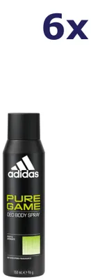 Produktbild von 6x Adidas Deodorant-Spray 150 ml Pure Game