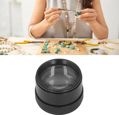 Produktbild von Professionelle Juwelierlupe - Vergrößerungsglas mit optischer Linse - Tragbare Juwelierslupe - Edelsteine Schmuck Briefmarken Münzen.