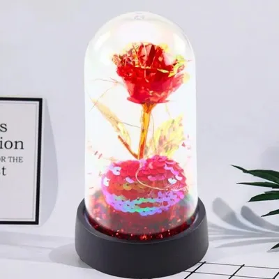 Produktbild von Ewige Kristallrose in einer LED-Kuppel – Leantoys
