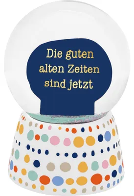 Produktbild von Sheepworld Traumkugel Motiv Gute Zeiten | Schneekugel zum Schütteln, Höhe 6,5 cm