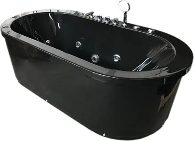 Produktbild von WHIRLPOOL BADEWANNE Freistehende CANCUN 185 x 95 cm h 64 Schwarz