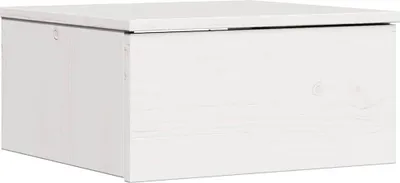 Obrázok produktu pre Nočný stolík Biela 37 x 35 x 18,5 cm Borovicový masív