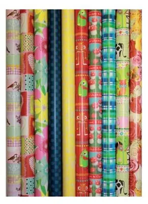 Produktbild von Geschenkpapierrolle, 2 m x 70 cm, 10 Motive sortiert