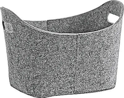 Produktbild von Zeller Korb, oval, Filz, grau 31,5x19x21