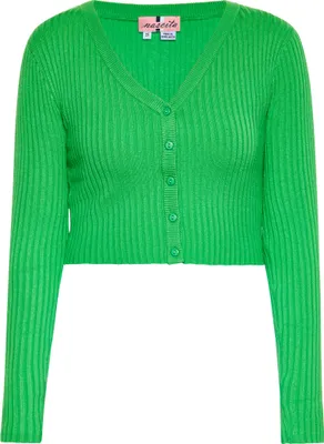 Image de SWIRLY Cardigan court pour femme - vert, S