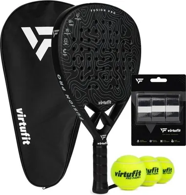 Produktbild von VirtuFit Fusion Pro Padel-Set - Schwarz - Grau