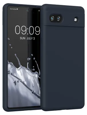 Produktbild von kwmobile Handyhülle für Google Pixel 6a Hülle, für Pixel 6a Case - Hülle Silikon - kabelloses Laden - Heidelbeerblau
