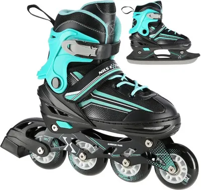 Obrázok produktu pre Brusle NILS Extreme NH18190 2v1 černo-modré M(34-38)