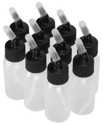 Airbrush-Flaschen, 10 Stück, 30 ml, mit Deckel, transparent