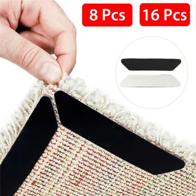 Produktbild von 16 Stück Rutschfeste Teppich Ecken,Anti Rutsch Matte für Teppiche, Rbwaschbar