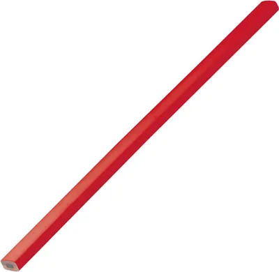 Produktbild von 10 Zimmermannsbleistifte / Länge: 25cm / Farbe: lackiert rot
