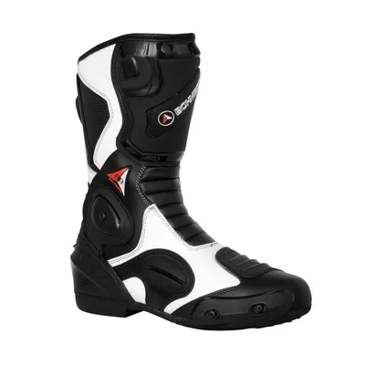 Produktbild von Bohmberg Spartans Motorradstiefel Herren-ergonomisch-leicht, Motorradschuhe aus echtem Leder mit aufgesetzten Hartschalenprotektoren - EU 44