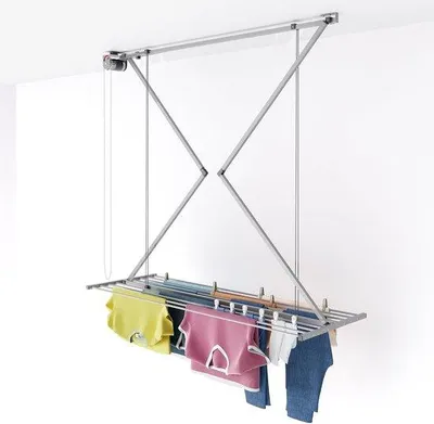 Produktbild von Faltbarer Wäscheständer - Deckenwäscheständer - Platzsparend - 152 cm