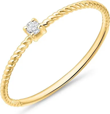 Produktbild von Unique Damenring aus 585er Gold mit Weißtopas (Größe: 52mm)