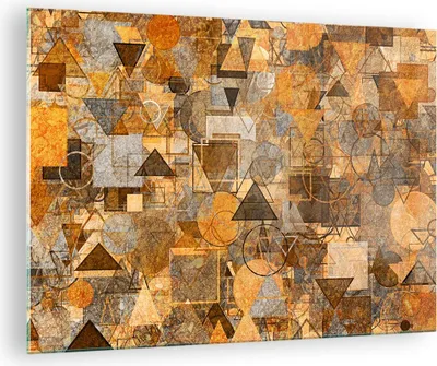 Produktbild von Bilder auf glas - Abstraktion modern - 70x50cm - Glasbilder - Wandbilder - Kunstdruck - zum Aufhängen bereit - Wanddekoration aus Glas - Glas Bilder - Wandbild auf Glas - Einteilig - GAA70x50-4021